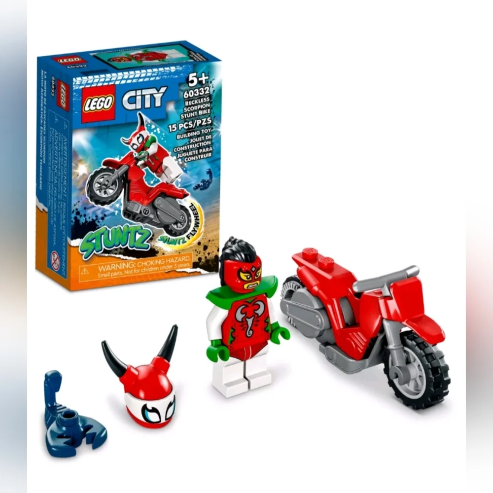 LEGO City Stuntz Red Motorcycle Toy
